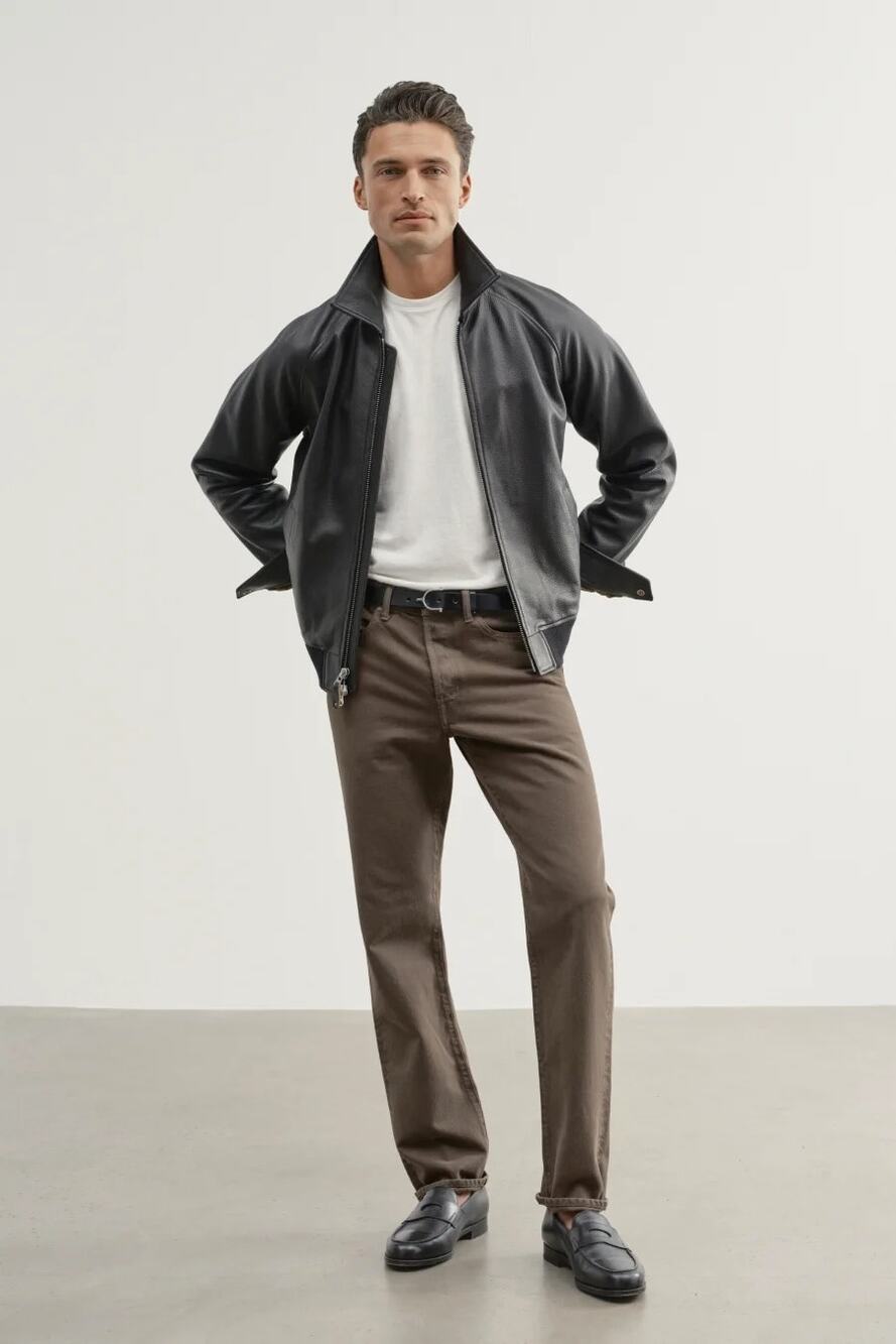 AYR Mens The Normie Taupe Brown Straight Leg Casual Pants Trousers Size 32 Mulch